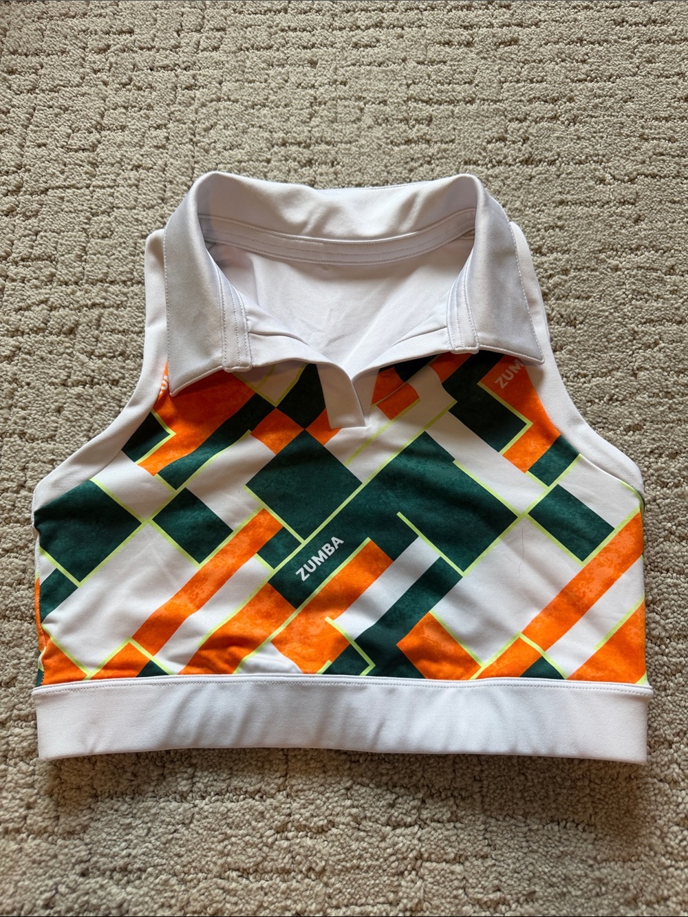 Zumba winners circle polo crop